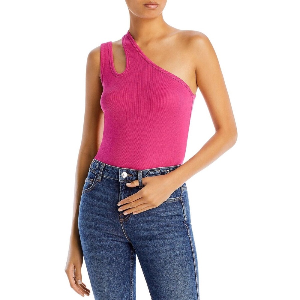 NWT Remain Toya Pink One Shoulder Sleeveless Top Size 6